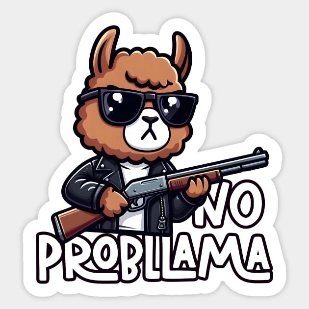 No Prob-llama - I'll Be Baaack Sticker by SergioCoelho_Arts